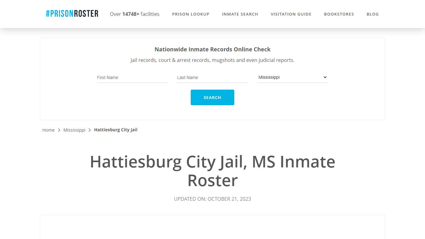 Hattiesburg City Jail, MS Inmate Roster - Prisonroster